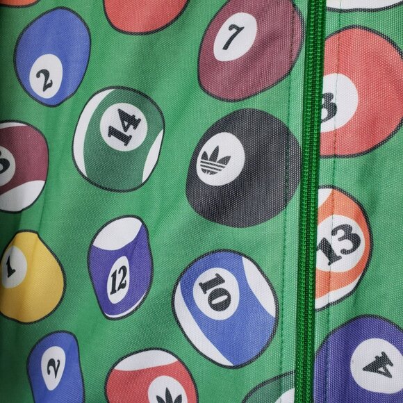 Rare Jeremy Scott x Adidas Green Billiards Track Jacket Pool Balls 2012 - Picture 9 of 15